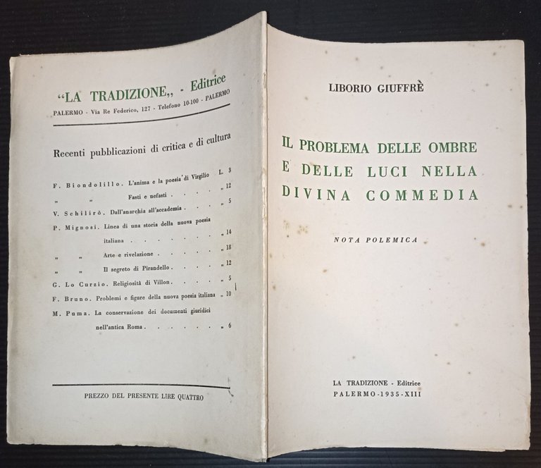 Il problema delle ombre e delle luci nella Divina Commedia-nota …