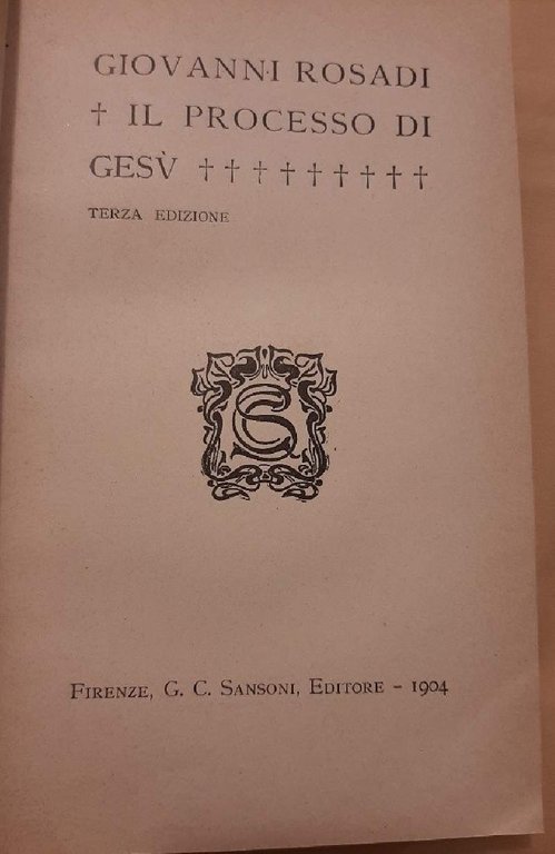 IL PROCESSO DI GESU' (1904)