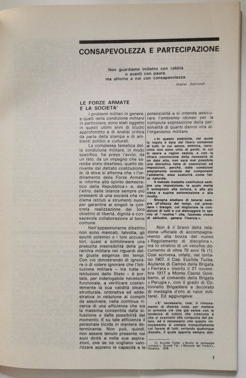 Il regolamento di attuazione della rappresentanza militare