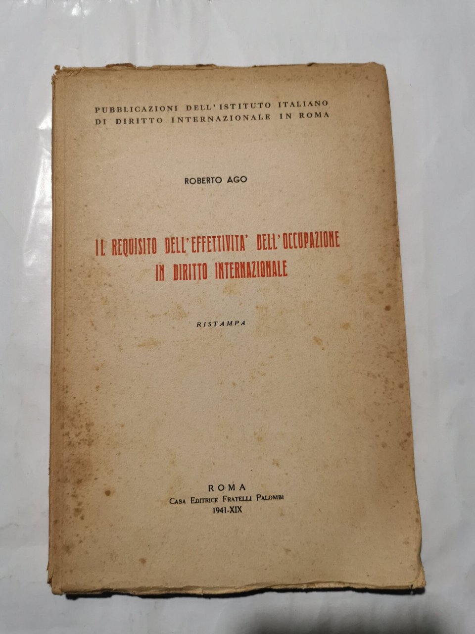 Il requisito dell'effettività dell'occupazione in diritto Internazionale
