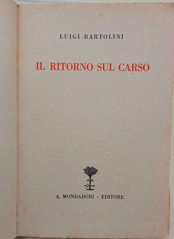 IL RITORNO SUL CARSO(1930)