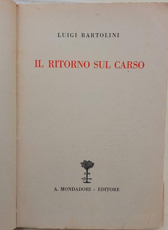 IL RITORNO SUL CARSO(1930)