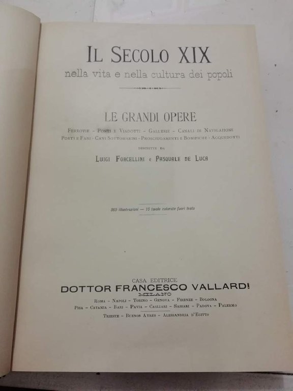 IL SECOLO XIX NELLA VITA E NELLA CULTURA DEI POPOLI- …
