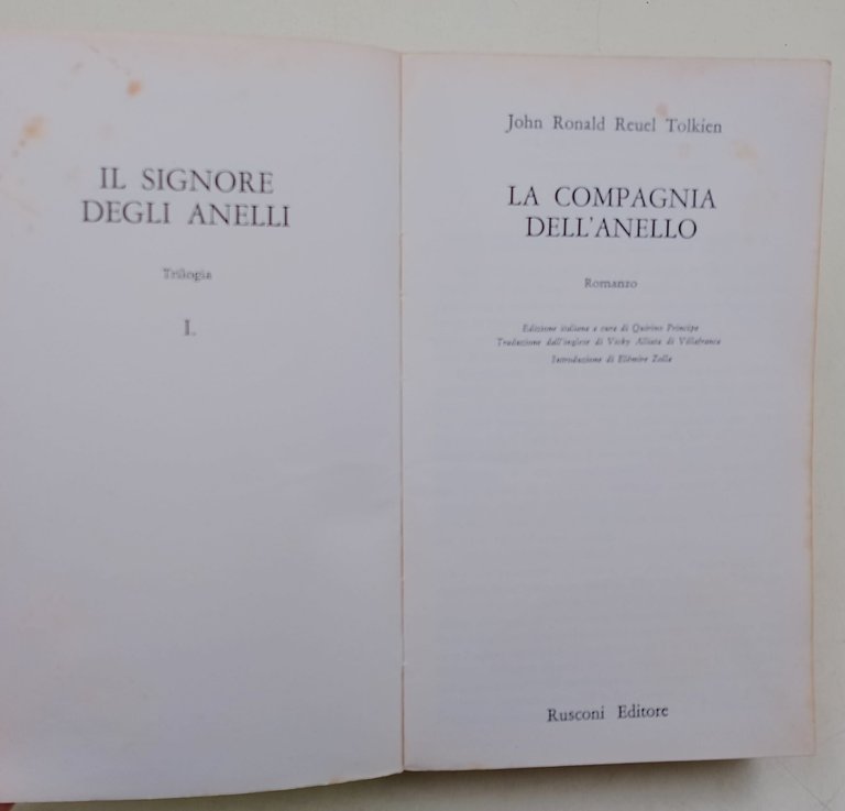 Il signore degli Anelli I- La compagnia dell'Anello