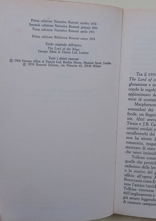 Il signore degli Anelli I- La compagnia dell'Anello