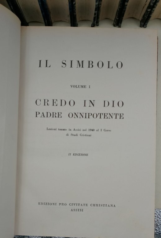 Il simbolo-raccolta di testi e lezioni tenute ad assisi ai …