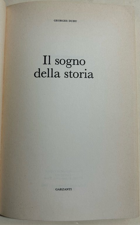 Il sogno della storia