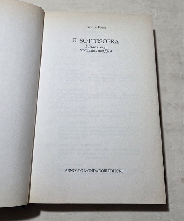 Il sottosopra. L'Italia di oggi raccontata a una figlia