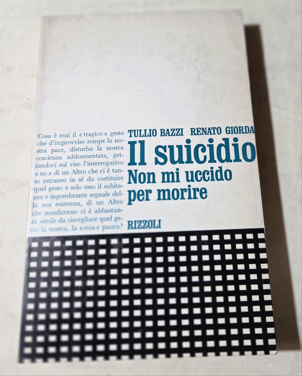 Il suicidio - Non mi uccido per morire