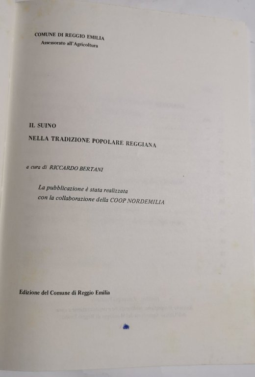 Il suino nella tradizione popolare reggiana