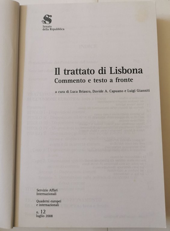 Il trattato di Lisbona