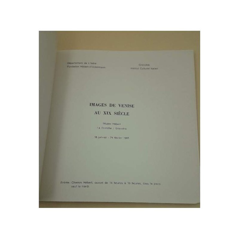 IMAGES DE VENISE AU XIX SIECLE(1985)