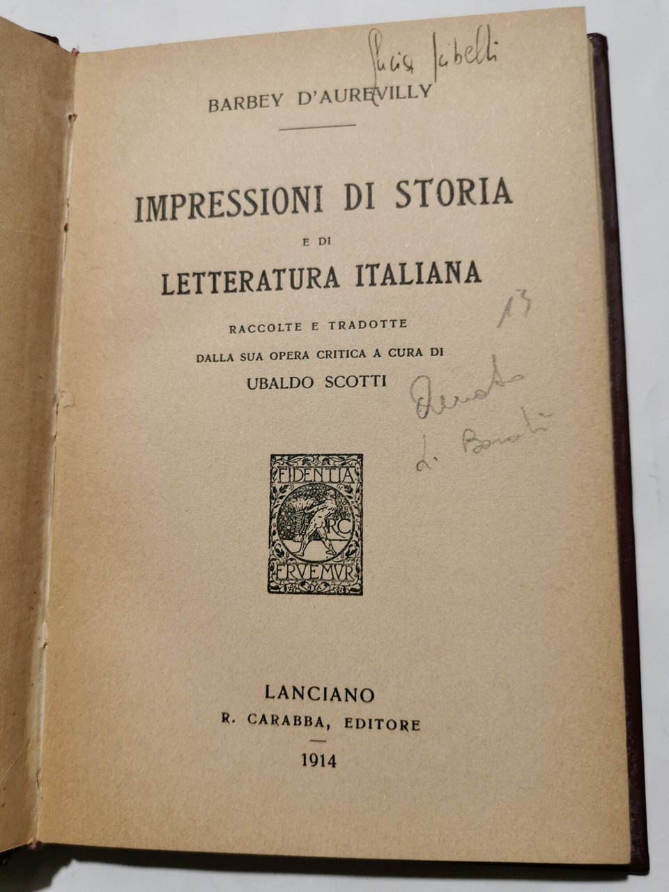 Impressioni di storia e di letteratura italiana