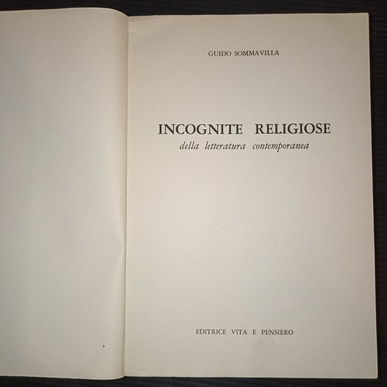 Incognite religiose della letteratura contemporanea