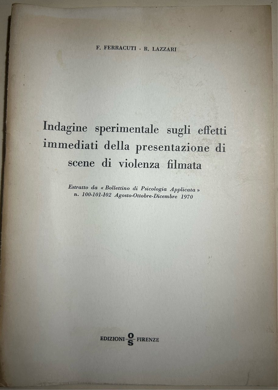 Indagine sperimentale sugli effetti immediati della presentazione di scene di … | Immagine principale