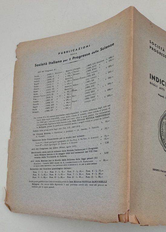 Indice generale degli Atti dell XXIII riunione- vol.V- Napoli, 11-17 … | Immagine Gallery 5