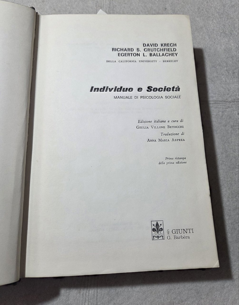 Individuo e societa' - manuale di psicologia sociale | Immagine principale