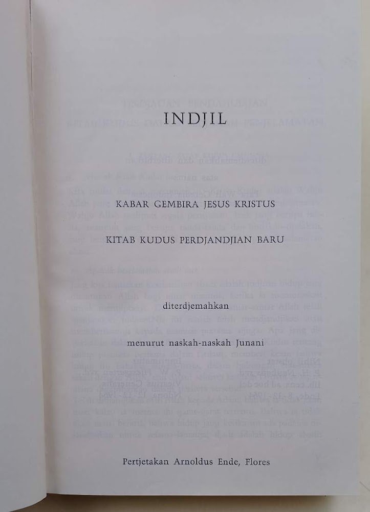 INDJILI- KABAR GEMBIRA JESUS KRISTUS KITAB KUDUS PERDJANDHAN BARU(1964)