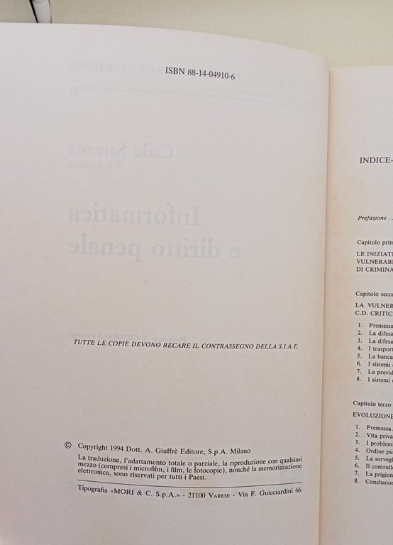 Informatica e diritto penale