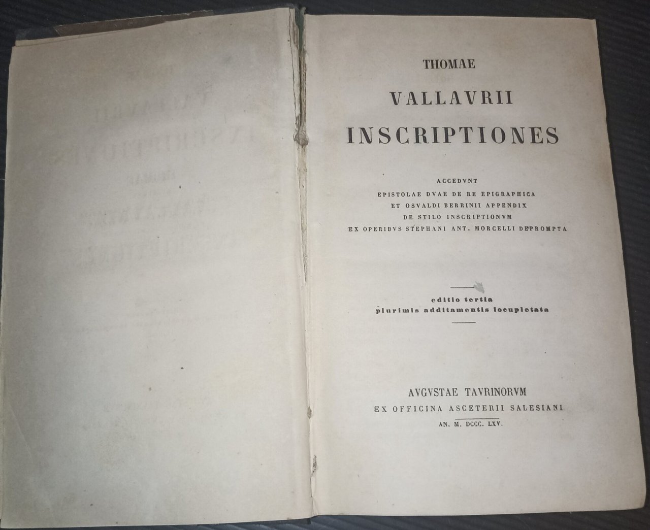 Inscriptiones accedunt epistolae duae de re epigraphica...