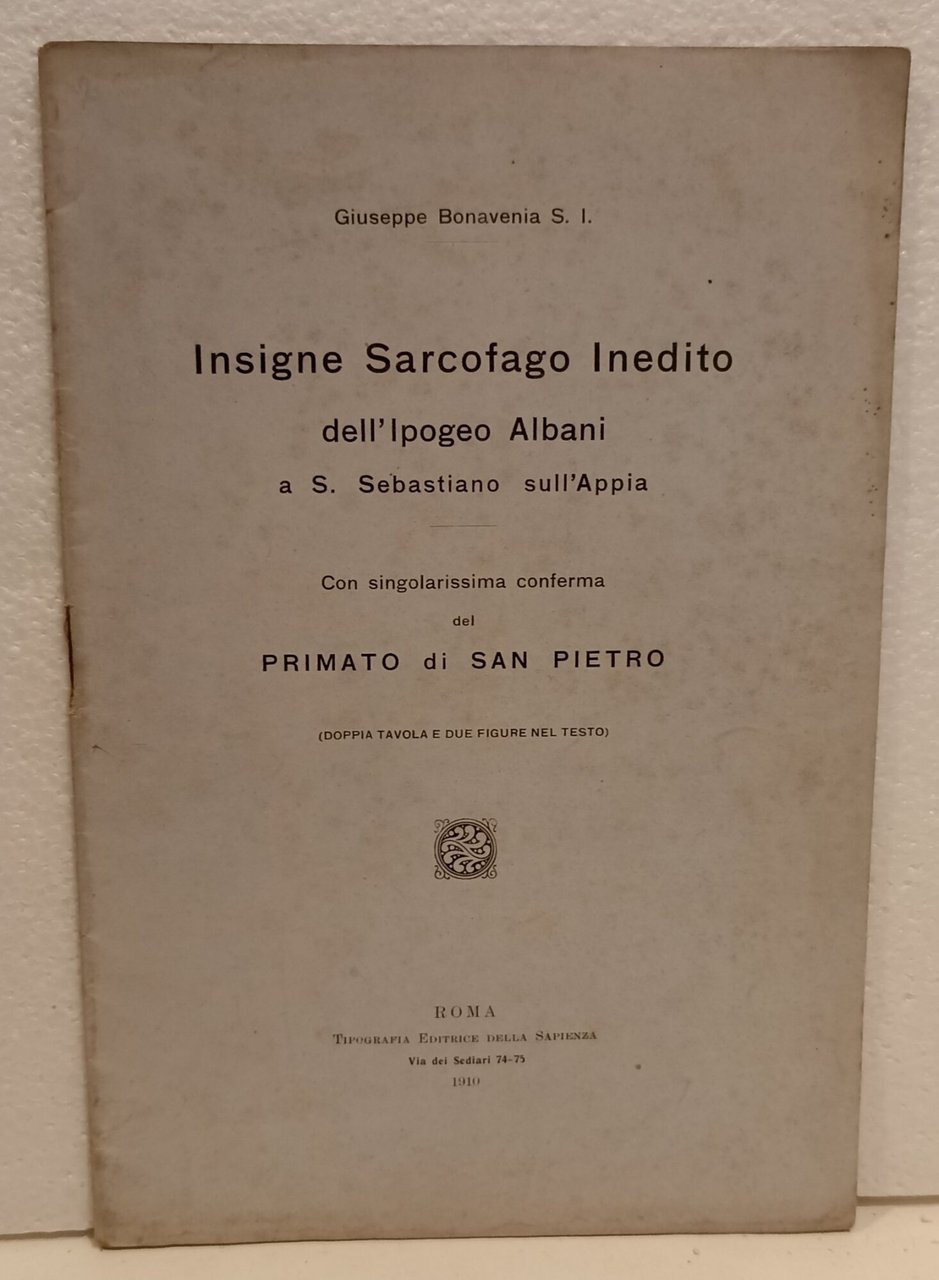 Insigne sarcofago inedito dell'ipogeo Albani a S. Sebastiano sull'Appia con … | Immagine principale