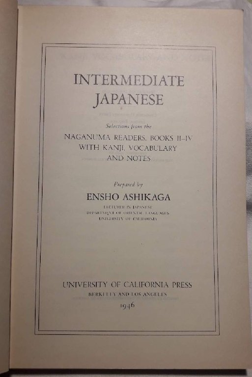 INTERMEDIATE JAPANESE-selections from the Naganuma readers, books II-IV with Kanji, … | Immagine Gallery 3