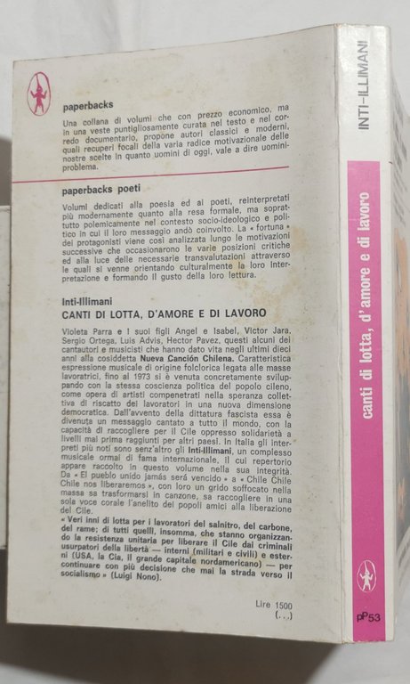 Inti - Illimani canti di lotta, d'amore e di lavoro