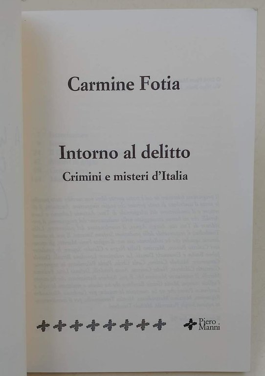 INTORNO AL DELITTO-CRIMINI E MISTERI D'ITALIA(1998)