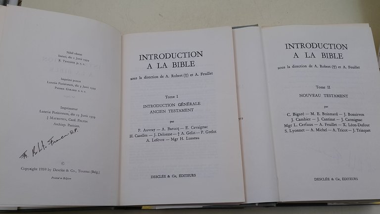 Introduction a' la Bible- 2 voll.