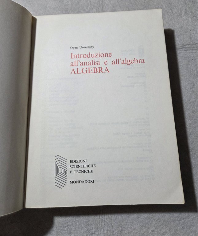 Introduzione all'analisi e all'algebra - Algebra | Immagine Gallery 2