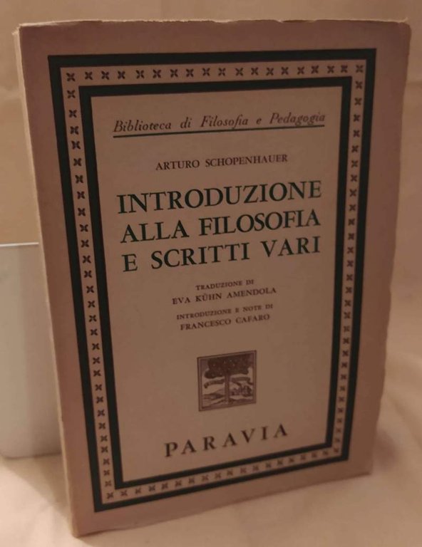 INTRODUZIONE ALLA FILOSOFIA E SCRITTI VARI (1960)