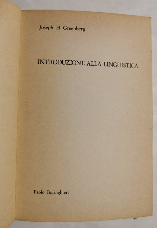 Introduzione alla linguistica