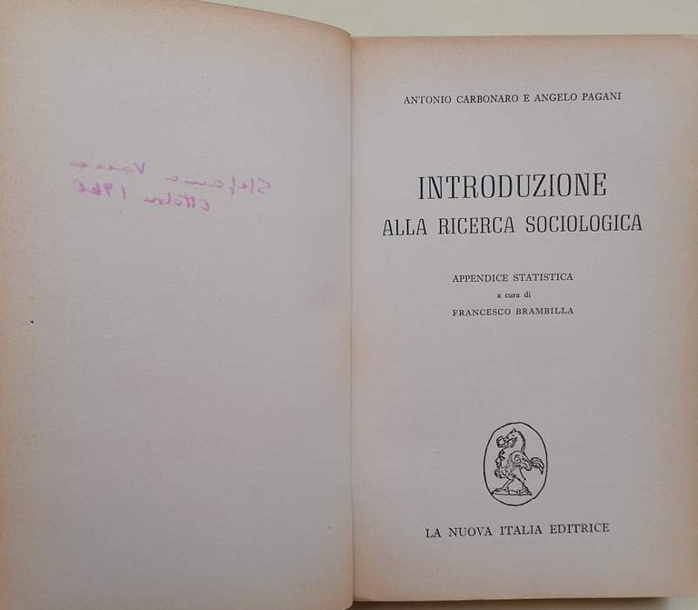 INTRODUZIONE ALLA RICERCA SOCIOLOGICA(1958)
