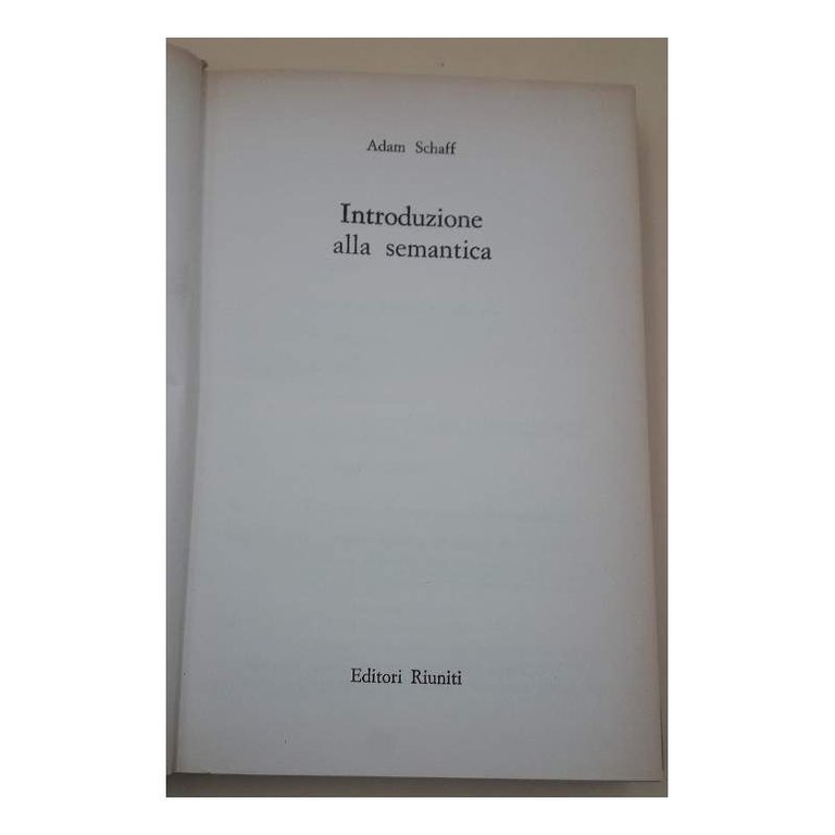 INTRODUZIONE ALLA SEMANTICA (1965)