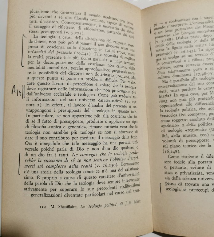 Introduzione alla " Teologia politica " di Johann Baptist Metz