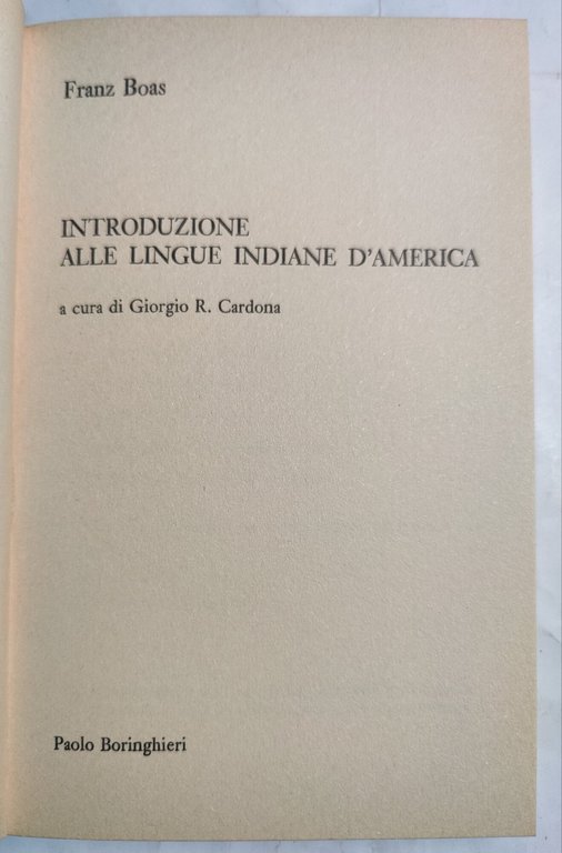 Introduzione alle lingue indiane d'america