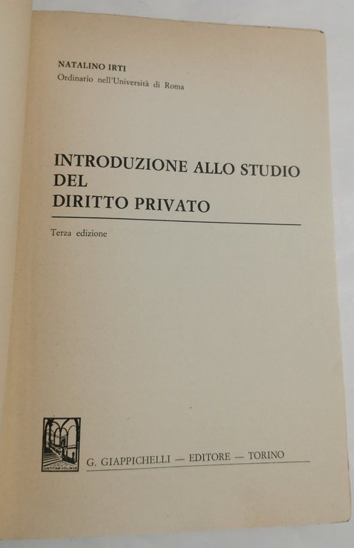 Introduzione allo studio del diritto privato