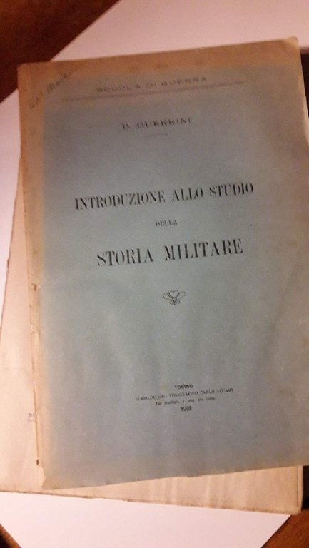 INTRODUZIONE ALLO STUDIO DELLA STORIA MILITARE(1922)