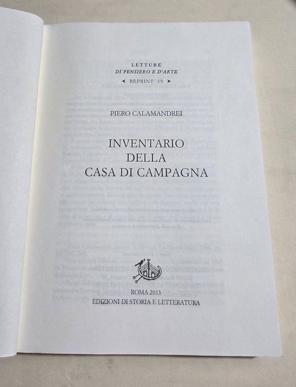 Inventario della casa di campagna