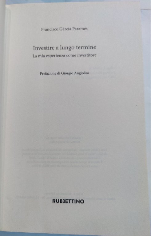 Investire a lungo termine - La mia esoerienza come investitore