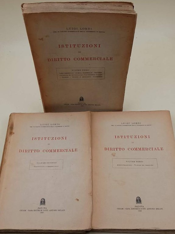 ISTITUZIONI DI DIRITTO COMMERCIALE-3 VOLL.(1943)
