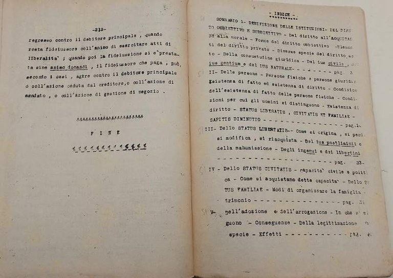 ISTITUZIONI DI DIRITTO ROMANO-ANNO 1920-21