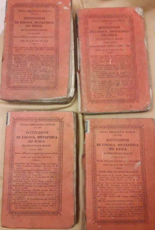 ISTITUZIONI DI LOGICA, METAFISICA ED ETICA- 4 voll.(1830/1831) | Immagine Gallery 2