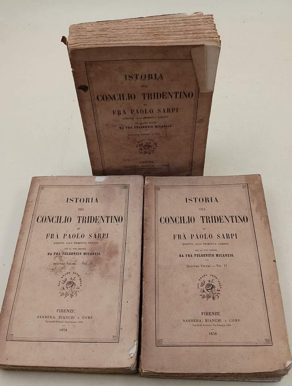 ISTORIA DEL CONCILIO TRIDENTINO- VOLL. I, II E IV(1858)