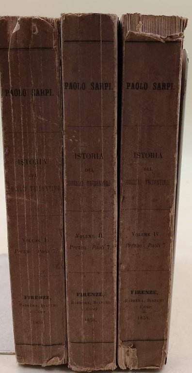 ISTORIA DEL CONCILIO TRIDENTINO- VOLL. I, II E IV(1858)