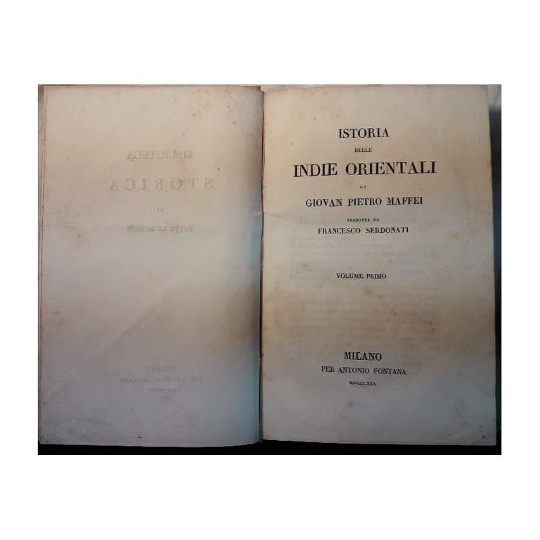 ISTORIA DELLE INDIE ORIENTALI-VOL I (1830)