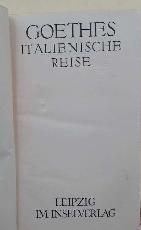 ITALIENISCHE REISE