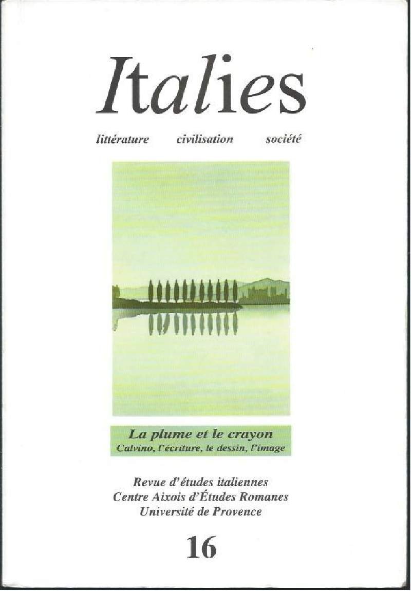 ITALIES - Litterature civilisation societe - La plume et le …