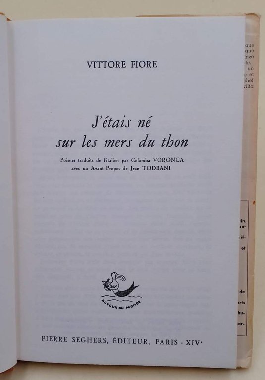 J'ETAIS NE SUR LES MERS DU THON(1962)