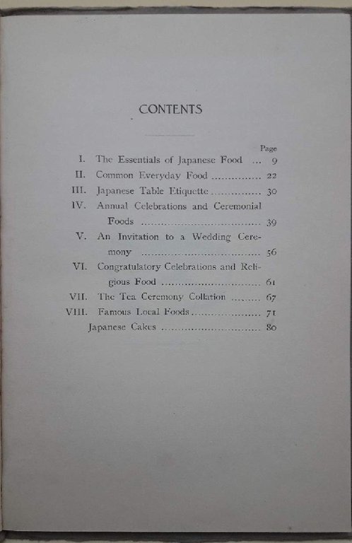 JAPANESE FOOD(1936)